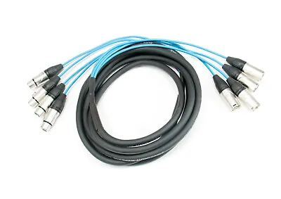 4 Channel 15' Ft XLR Mic Audio Extension Patch Snake Cable Fan To Fan  • $39.99