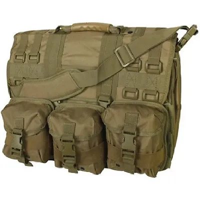 Coyote MOLLE Tactical Military Laptop Field Briefcase Shoulder Bag Heavy Duty • $154.66