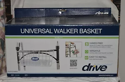 Drive Medical Walker Carry Basket Only White Metal Frame • $7