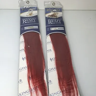 KingHair Human Remy Hair Extensions RED Micro-bead 18 Inch Lot Of 2 NEW • $37.50