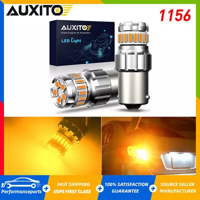 AUXITO 1156 7506 Amber Bright LED Turn Signal Light Bulbs Blinker Indicator Lot • $14.24