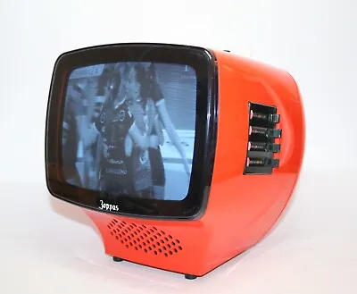 FROM EARLY 70s PORTABLE TELEVISION ZOPPAS Z9R VINTAGE SPACE AGE MADE IN ITALY • $315