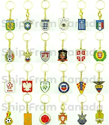 $2.99 • Buy High Quality FIFA World Cup Country Soccer Team Logo Keychain Key Chains - New