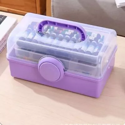 Three Layers Cosmetic Storage Box Large Capacity Jewelry Organizer • $26.70