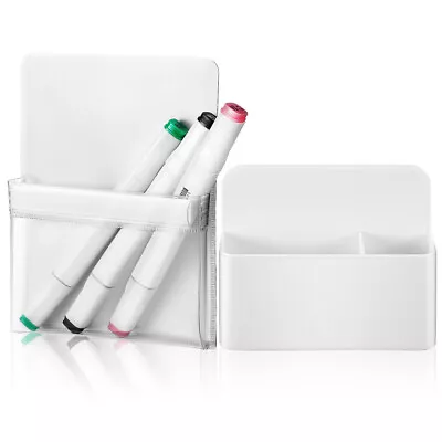 2 Pcs Whiteboard Pen Magnetic Dry Erase Marker Holder Fridge • £13.07