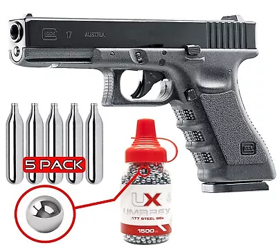 Umarex Glock 17 Gen 3 Air Pistol .177 Cal With BB Jug & CO2 Bundle (2255208) • $97.85