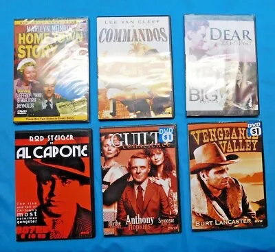 Dvd's Vintage Movies Lot Of 6 All Like New Capone Guilty Home Town Commandos • $14.99