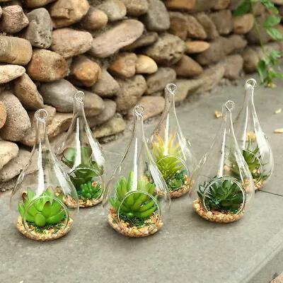 £9.95 • Buy Set Of Teardrop Shaped Candle Holder Hanging Standing Ornament Fillable Pendant