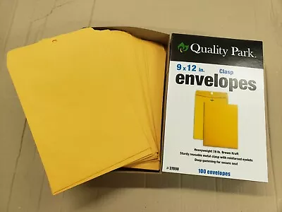 100 Quality Park Clasp Envelopes 9x12 Shipping Mailing Gummed Business Manila • $27.99