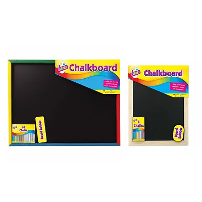 £8.29 • Buy Children's Chalkboard Wooden Blackboard Chalk, Board, Eraser ,Notice Menu Slate