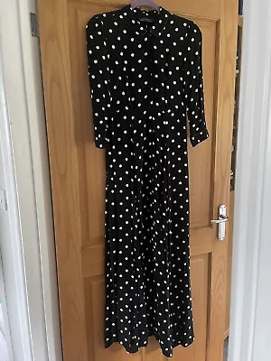 Zara Polka Dot Maxi Dress Small • £20