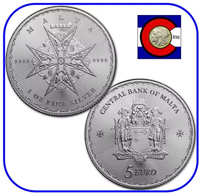 2023 Malta Maltese Cross 1 Oz Silver BU Coin In Capsule - Pressburg Mint • $37.95