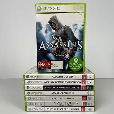 Assassin’s Creed Xbox 360 Bundle 8 X Games + Manuals Free Tracked Postage • $54.99