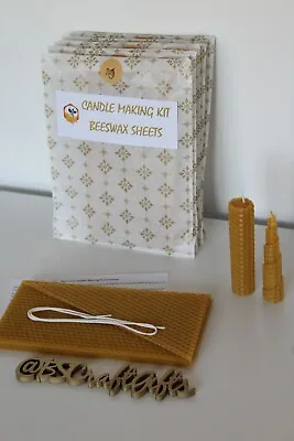 £9.99 • Buy Beeswax Sheet, DIY Beeswax Candle Making Kit, Make Your Own Candle, Make Candle