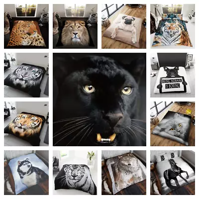 3D Animal Throw Faux Fur Blanket 150x200 200x240 Size Bed Sofa Large Fleece Soft • £18.99