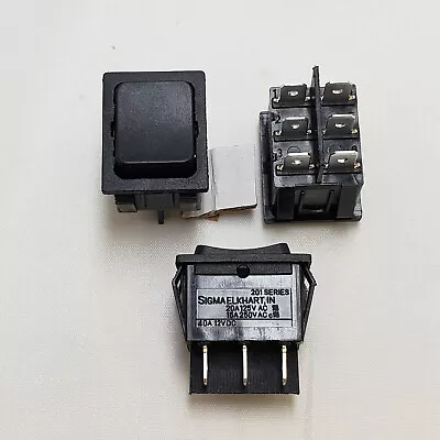 201s-15 Sigma Switches Replacement Switch Dpdt Black Momentary On Off  • $5.99