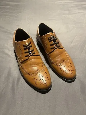 Beckett Mens Shoes Tan Brogues Laced Workwear Special Occasion Size 6 Worn Once • £10