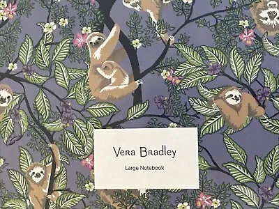 NEW Sealed Vera Bradley Sloth Large Notebook Pocket Hanging Around Purple Design • $22.50