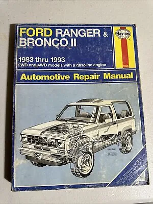 1983-1992 Ford Ranger & Bronco II 2WD 4WD - Haynes Repair Manual 36070 (1026) • $10