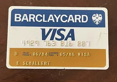 Barclaycard VISA Vintage Credit Card 1986 Exp Scarce Item • $17.85