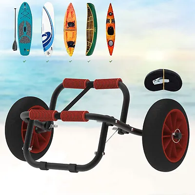 Folding Kayak Canoe Boat Carrier Dolly Trailer Tote Trolley Transport Cart Wheel • $41.96