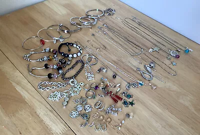 £6.50 • Buy Silver Tone Costume Jewellery Job Lot Bundle 390g