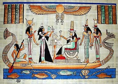  Egyptian Hieroglyphics Papyrus Painting Art Poster House Of Decor • £16.11