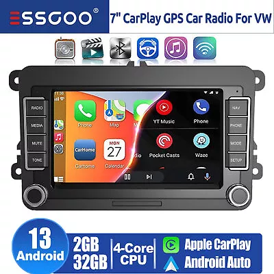 CarPlay 7  For VW Volkswagen Jetta Android 13 Car Stereo Radio GPS Touch Screen • $109.39