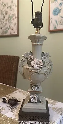Vintage Hand Painted Porcelain Vase Lamp • $50