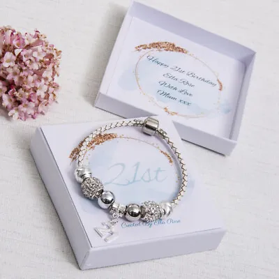 Ladies 21st Birthday Gift Charm Bracelet Personalised Jewellery Key To The Door • £12