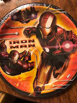 Hallmark Marvel Iron Man 8 3/4  Diameter Paper Dinner Plates New In Pkg • £5.78