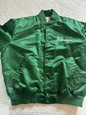 Vintage Nfl Seattle Seahawks Throwback Satin Starter Jacket XL Green Rare Mint • $600