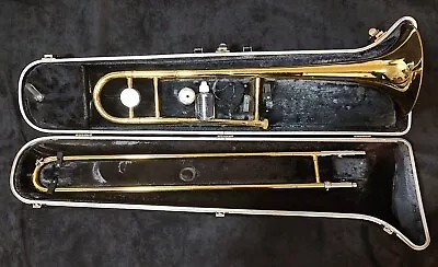 Selmer Bundy Trombone Vincent Bach Design With Mouthpiece And Case FOR PARTS • $55