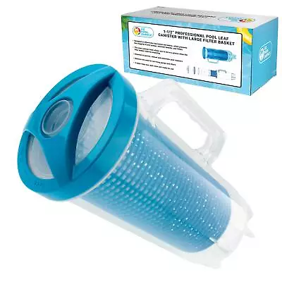 Pro In-line Swimming Pool Leaf Canister With Large Mesh Bag Clean Remove Debris • $39.99