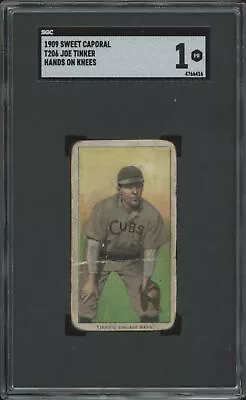 1909 T206 Joe Tinker Sweet Caporal 150 Hof Back Stamp Hands Knees Sgc 1 Cubs • $420