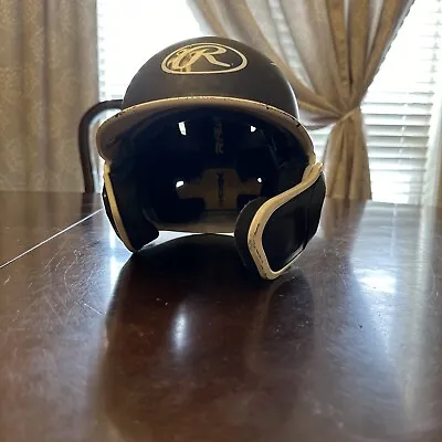 Rawlings Black And White 6 3/8-7 1/8 Batting Helmet With C Flap • $9.99