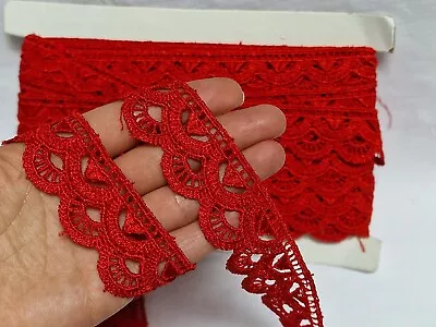 New India Gorgeous  Edging Red Trim Lace For Sewing Embellishments Trousers  • £2.50