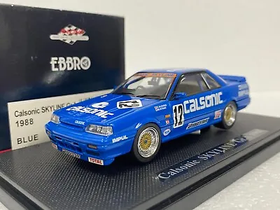 1:43 EBBRO 672 NISSAN SKYLINE R31 1988 #12 CALSONIC Scale Model Car Diecast GTR • $78