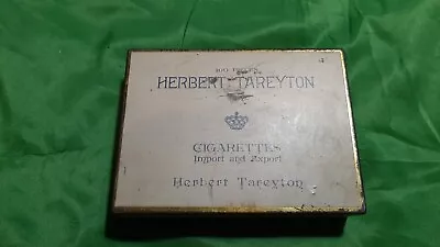 Vintage Advertising Empty Herbert Tareyton 100 Cigarette Box Tobacco Tin • $9.99