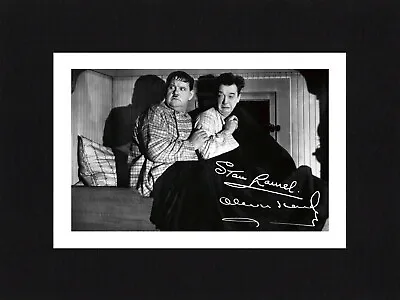 8X6 Mount LAUREL & HARDY Signed Autograph PHOTO Gift Ready To Frame • £7.49