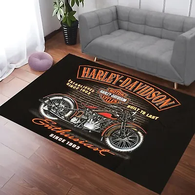 Harley Davidson Rug Motorcycle Rug Harley Funs Rug Office RugLiving Room Rug • $17.67