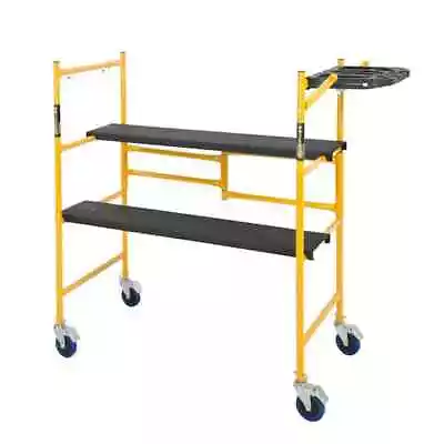 Rolling Scaffold Tool Shelf Foldable 4 Ft. X 4 Ft. X 2 Ft. 500 Lb. Load Capacity • $120.64