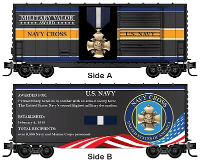 Micro-Trains MTL N-Scale Military Valor Award Box Car Navy Cross/US Navy • $28.39