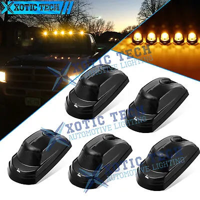 5pc Smoked Lens Amber LED Cab Roof Clearance Lights For Ford F250 F350 SD 17-21 • $53.96