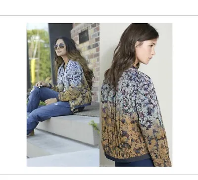 $45 • Buy ZARA Sweater Coat Top Shirt WOMAN Denim Jeans FLORAL JACKET BOMBER SIZE Large
