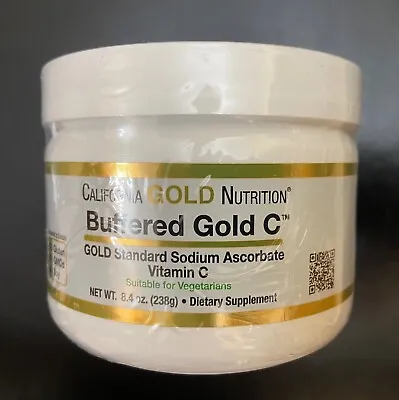 Buffered Gold C Non-Acidic Vitamin C Powder Sodium Ascorbate 8.40 Oz (238 G) • $11.87