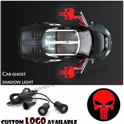 Red Punisher Skull Car Door Projector Laser Welcome Courtesy Ghost Shadow Light • $18.06