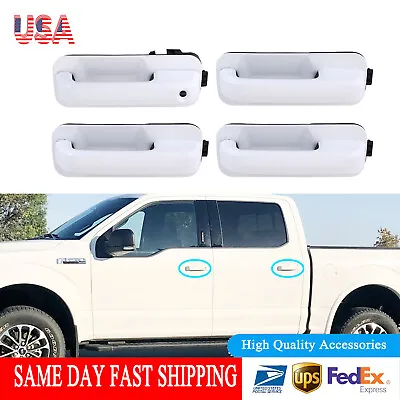 4Pcs For 2017-2020 Ford F-250 F350 Oxford White Door Handles Front And Rear Set • $99.65