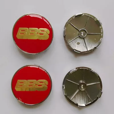 4x 68mm Red/Golden BBS Wheel Centre Hub Caps Alloy Cap Set Badge • $19.79