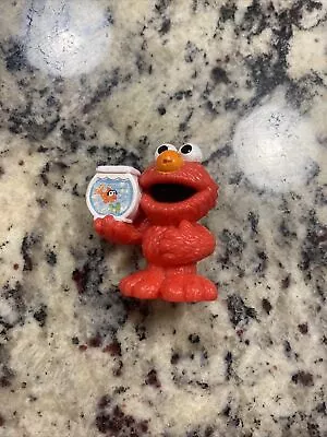 Sesame Street Workshop Hasbro Elmo With Fish Bowl 2010 PVC Figure Cake Topper • $7.99